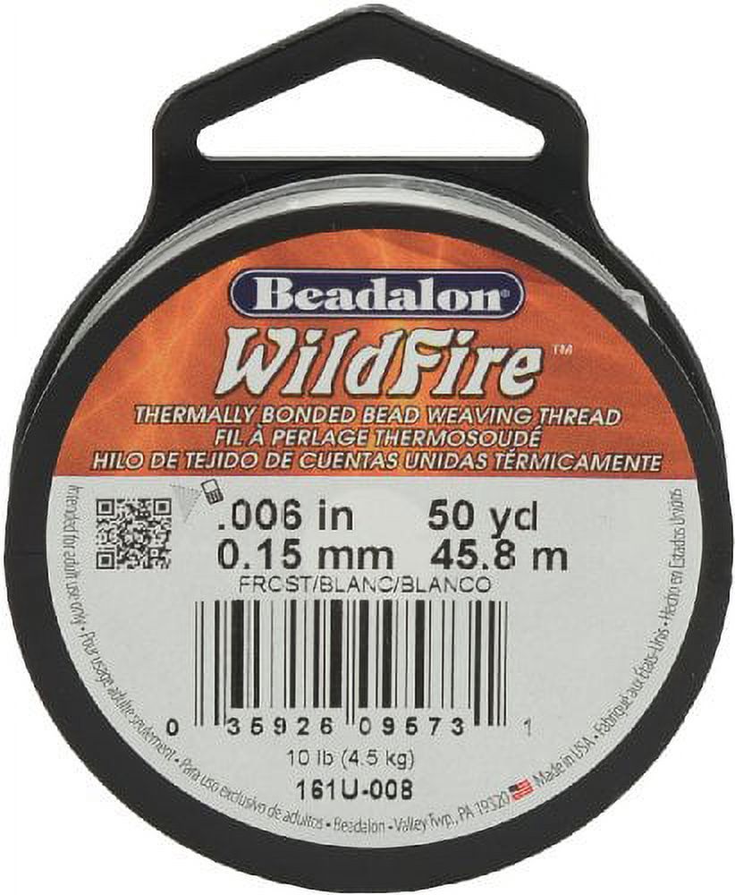 Beadalon Wildfire Beading Thread, Frost, .006 Inches, 50 Yard Spool 